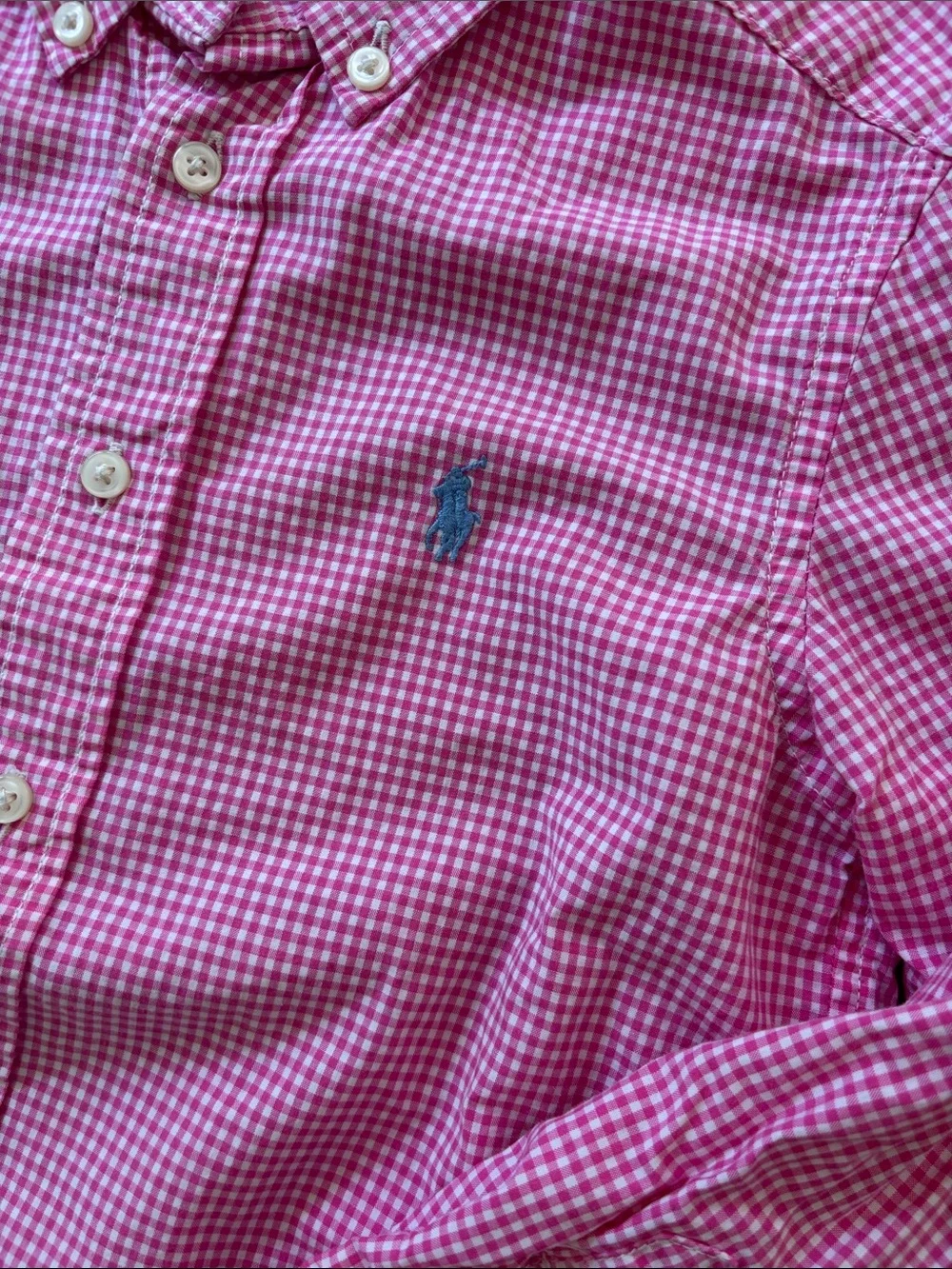Boys Ralph Lauren Pink Gingham Button-Down Shirt